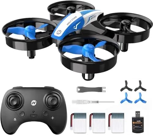 Holy Stone HS210 Mini Drone para Niños y Principiantes RC Nano Quadcopter Interior Pequeño Helicóptero Avión con Auto Hovering, 3D Flip y 3 Baterías, Gran Juguete de Regalo para Niños y Niñas, Azul – Imagen 1
