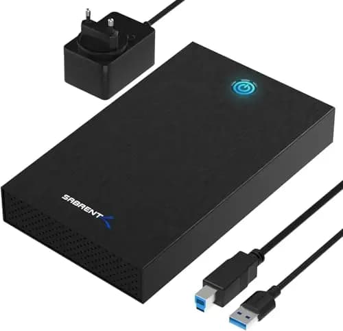 SABRENT Carcasa para Discos Duros HDD de 3.5" y 2.5 | USB 3.0 | De Aluminio | Soporta UASP y Trim | Instalación sin Herramientas | Soporta hasta 22TB [EC-KSL3]