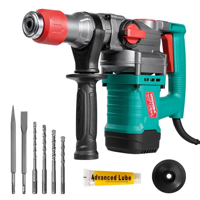 HYCHIKA Martillo Perforador Eléctrico con Embrague de Seguridad 900 W
