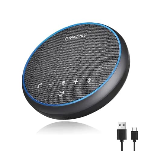 Altavoz para conferencias con micrófono Altavoz USB Bluetooth para PC, con cancelación de Ruido, grabación de Voz en 360° 43 Horas en Espera, Compatible con Zoom Teams Skype