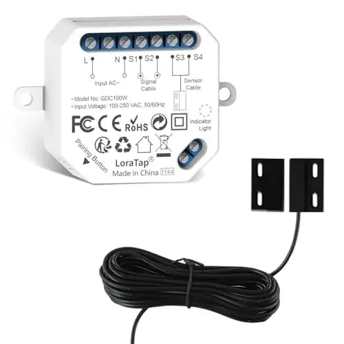LoraTap Abridor de Puerta de Garaje Inteligente WiFi, Control Remoto de aplicación Smart Life y Control de Voz, Compatible con Alexa y Google Asistente