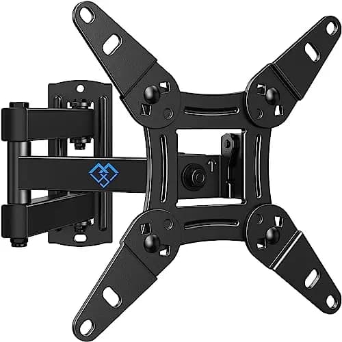 PERLESMITH Soporte TV Pared Inclinable Giratorio Rotatorio 360°, Soporte TV para TV 13-42 Pulgadas, Máx VESA 200x200mm, Capacidad 20kg, para Salón y Dormitorio