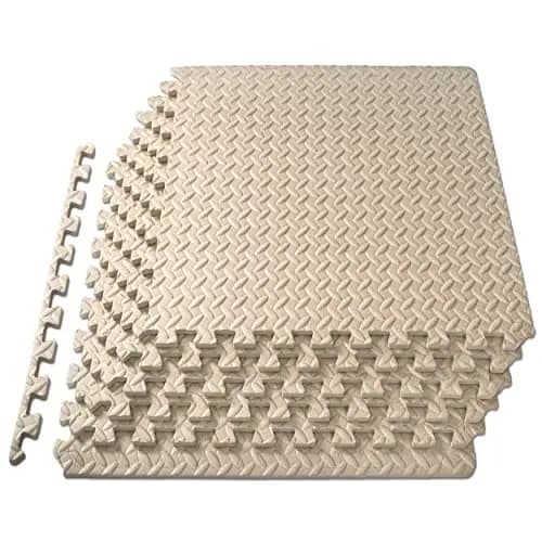ProsourceFit Exercise Puzzle Mat, EVA Foam Interlocking Tiles Protective and Cushion Flooring for Gym Equipment, Exercise and Play Area