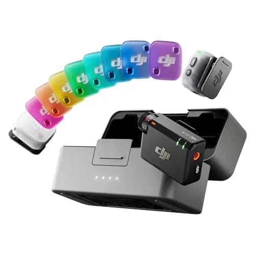 dji Mic Mini 2 (2TX + 1RX estándar + Estuche de Carga), micrófono inalámbrico para móvil iPhone y Android/cámara/Tableta/PC, batería 48h, transmisión hasta 400m, Cubierta magnética Multicolor – Imagen 1