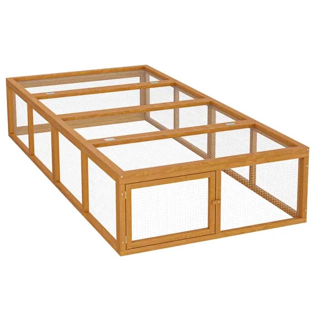Wiltec Conejera Grande de Madera 1800 x 900 x 480 mm Jaula para Animales pequeños como Conejos y cobaya, recinto con Malla Resistente, Ideal para Jardines y terrazas, fácil Acceso