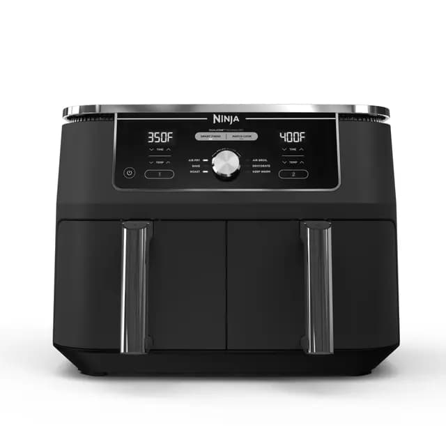 Ninja DZ401 Foodi Freidora de aire de 2 cestas 6 en 1 DualZone XL de 10 cuartos de galón con 2 cestas independientes para freír, cocción a juego y acabado inteligente para asar – Imagen 1