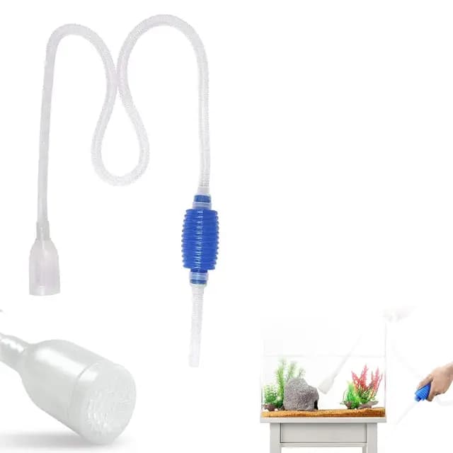 Sifón Vacío De Acuario,Bombas De Sifón Con Filtros De Grava,Cambiador De Agua,Limpiador Grava De Pecera,Sifón Cambiador De Agua,Accesorio Sifón Limpieza Pecera,Para Los Cambios Agua Del Acuario,Kiuiom