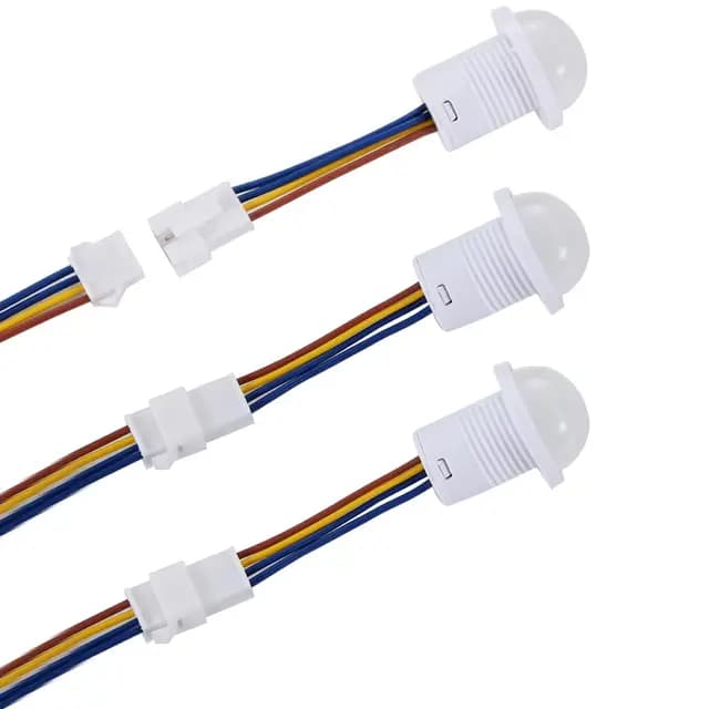 Greluma 3 Piezas Interruptor de Sensor infrarrojo PIR de 110 V/220 V, Mini Detector de Movimiento infrarrojo para instalación en Interiores