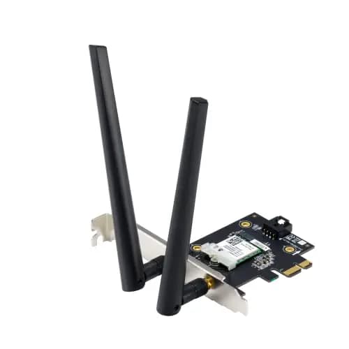 ASUS PCE-AX1800 - Tarjeta PCI-E Wi-Fi 6 (802.11ax) AX1800 de Doble Banda con Bluetooth 5.2, Seguridad de Red WPA3, OFDMA y MU-MIMO