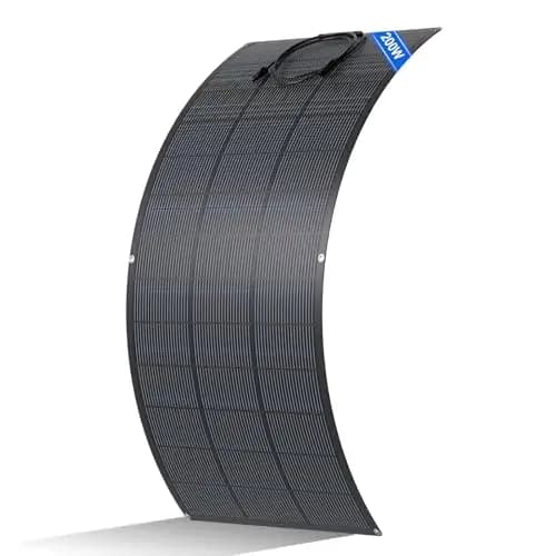 ECO-WORTHY Panel solar flexible 200W ETFE Material 18BB, con una alta eficiencia de conversión del 25%, ideal para balcones, autocaravanas, barcos, tejados, acampadas, viviendas