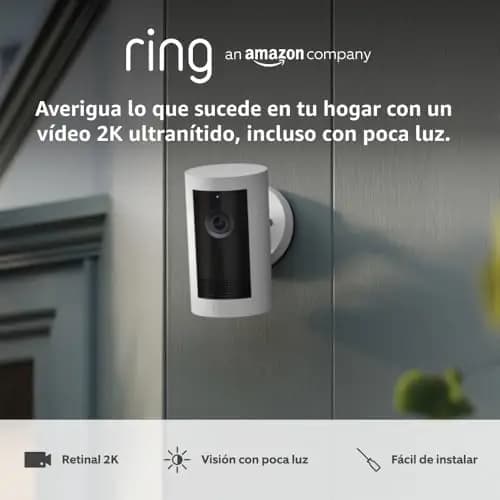 Ring | Cámara exterior Plus con batería (Outdoor Camera Plus última generación) | Vídeo 2K de gran angular | Cámara inalámbrica exterior | Prueba gratuita de 30 días del plan de suscripción Ring – Imagen 1