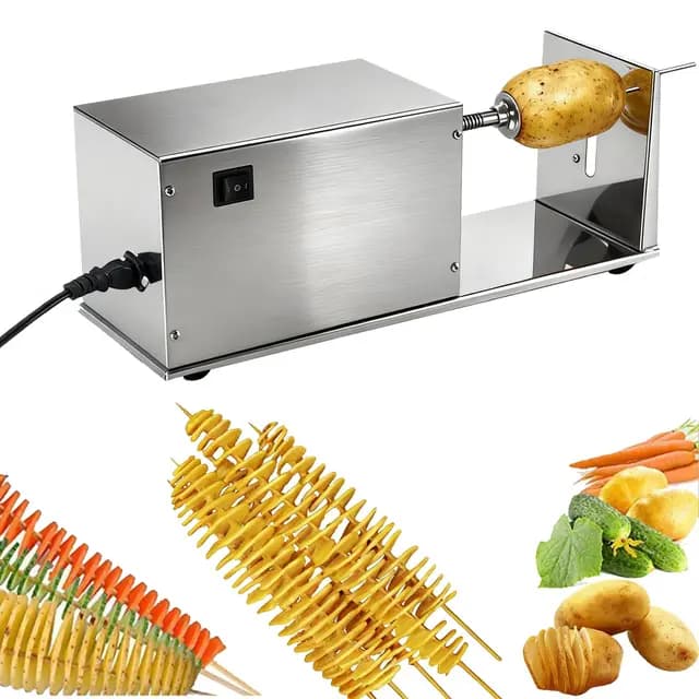 Aisny Cortador en Espiral Eléctrico Automático de Acero Inoxidable