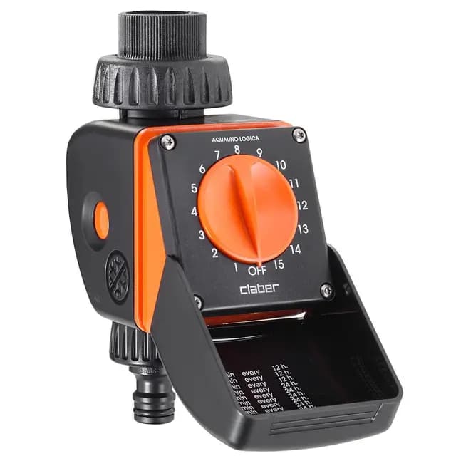 Claber 8422 Aquauno Logica Computer Digitale, Negro/Naranja, 1864N8422 – Imagen 1