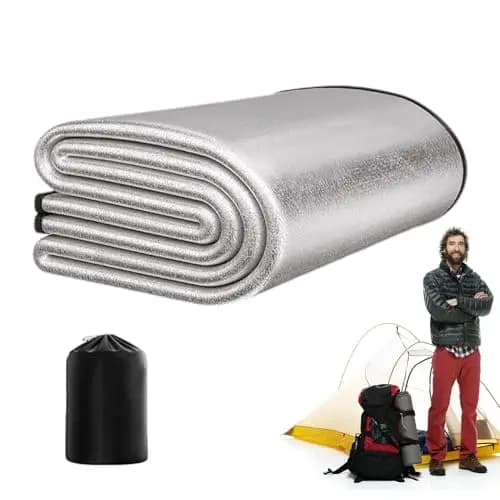 Alfombra De Campamento: Alfombra De Espuma Para Dormir De Aluminio Aislado | Aluminio Camping Matt | Esteras De Pliegue Plegables De Piso De Espuma Adecuadas Para Senderismo, Mochilero, Picnics Al Air