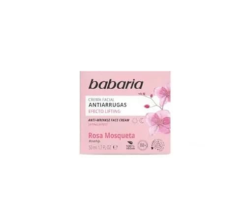 Babaria - Crema Facial Con Rosa Mosqueta Efecto Lifting | Cremas Faciales Mujer Y Crema Hidratante Facial Hombre 50ml | Antiarrugas Hombre Y Antiarrugas Mujer | Rosa Mosqueta