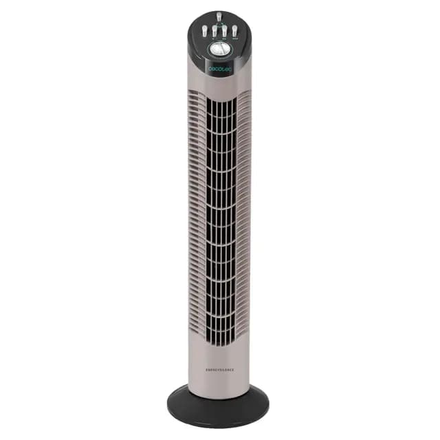 Cecotec Ventilador de Torre con Temporizador EnergySilence 790 Skyline. 50W, 30'' (76cm) de Altura, Control Mecánico, Oscilante, Motor de Cobre, 3 Velocidades