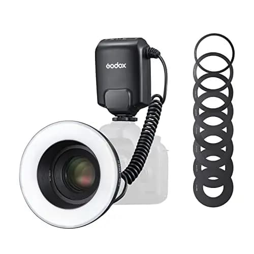 Godox ML150II Flash de Anillo Macro en la cámara Anillo de luz de Flash GN12 CCT 5800K ± 200K para Fuji, para Canon, para Nikon, para Sony, para cámara Olympus