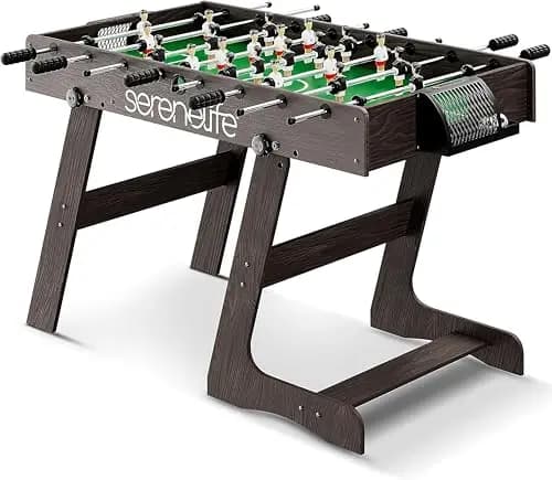 Serenelife futbolin, Tamaño competitivo de 48”, Futbol, para la casa, Sala de Juegos, Arcade