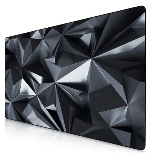 TITANWOLF – Alfombrilla Gaming XXL para ratón 1200x600 – Mouse Pad - Precisión y Velocidad - Parte Inferior de Goma para una sujeción Estable - Antideslizante, Resistente al Agua – Black Crystal