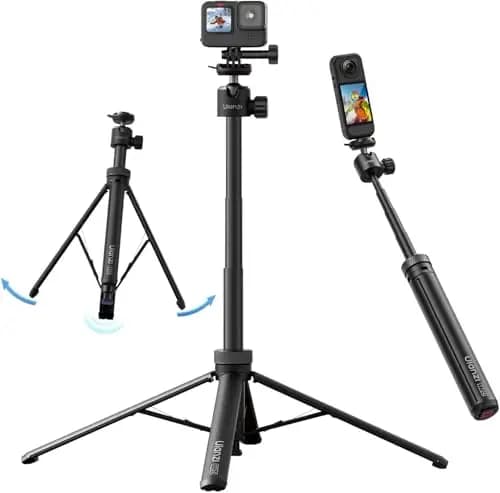 Ulanzi TT24 Trípode Palo Selfie con Liberación Rápida Cka para Cámara de Acción dji Pocket 3/4, dji Osmo Action 5 4, GoPro, Insta360 X5/X4/X3/Ace Pro/One X2, Accesorios para Cámara de Acción