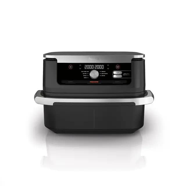 Ninja Foodi FlexDrawer Freidora de aire doble zona con separador extraíble, cajón grande de 10,4 l, 7 en 1, freidora de aire libre de aceite, freír, asar, hornear al horno, crujiente máximo,