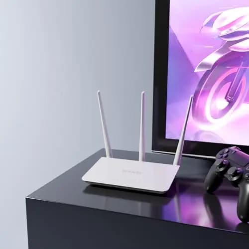 Tenda F3 Router WiFi N300 - Router Inalámbrico a 2,4 GHz WiFi, Punto de Acceso con 3 5dBi Antenas, 3 Puertos LAN/WAN Fast Ethernet, Control Parental, Red de Invitados, WISP, Fácil de Configurar