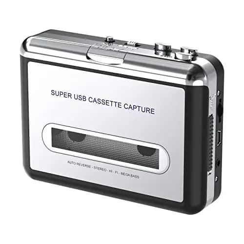 DIGITNOW! Reproductor USB de casete para convertirlos a MP3 mediante el PC (con enchufe hembra de 3,5 mm)