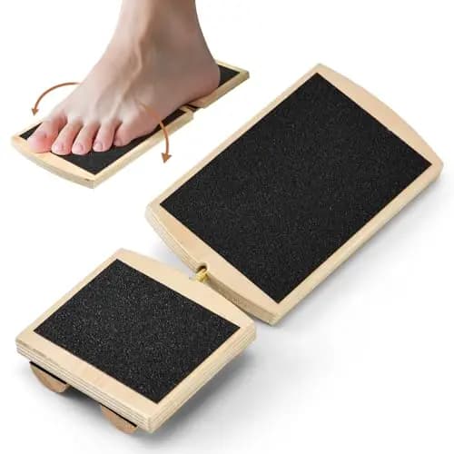 Tabla de Equilibrio de Una Pierna, Entrenador de Tobillo y Pie de Madera, Tabla de Equilibrio de Tobillo, Tabla de Entrenamiento para el Pie para Estiramiento de Tobillo, Corrección de Postura