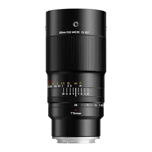 TTARTISAN Lente de cámara macro 2X F2.8 de 100 mm para Sony E Mount Full Frame Lente de enfoque manual para fotografía en miniatura