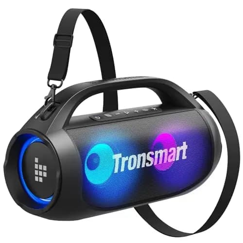 Tronsmart Bang SE - Altavoz Bluetooth con Correa para el Hombro, Altavoz portátil al Aire Libre, 40 W, 24 Horas de autonomía, Bluetooth 5.3, impermeabilidad IPX6, AUX, Ranura para Tarjeta Micro SD
