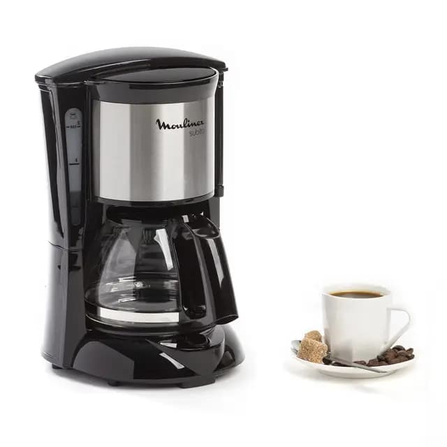 Moulinex Subito FG1508 - Cafetera de filtro 650 W de 0.6 L con función Auto-off y sistema antigoteo, color inox y negro – Imagen 1