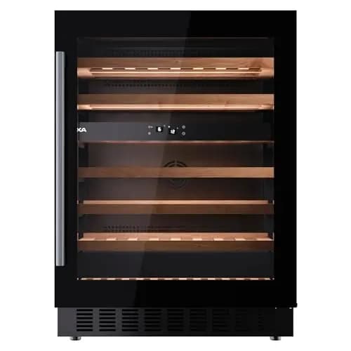 Teka Vinoteca Integrable 46 Botellas, Iluminación LED, Control Electrónico de Temperatura, Capacidad Total 150/134 Litros, Puertas Reversibles, Patas Regulables, Modelo RVU 20046 GBK