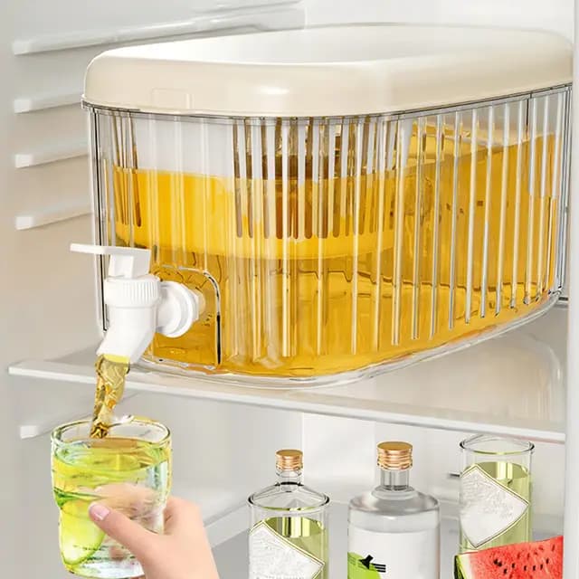 Dispensador De Agua Para Frigorífico, 5.5L Dispensador De Bebidas Con Grifo Para Frigorífico, Dispensadors De Agua De Limón, Recipiente De Bebidas Para Tés, Zumos, Leche, Juice