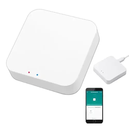 Puerta de Enlace Inteligente Multimodo: ZigBee 3.0 y Bluetooth y Hub Mesh, Control Remoto por Aplicación, Puente Inteligente Inalámbrico para Hogar Inteligente Control de Voz a través de Alexa/Google