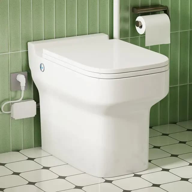 Inodoro compacto de 600 W con bomba trituradora integrada para sótanos, habitaciones pequeñas, desván o baños bajo escaleras, mando a distancia, doble cisterna, 4/5 CV