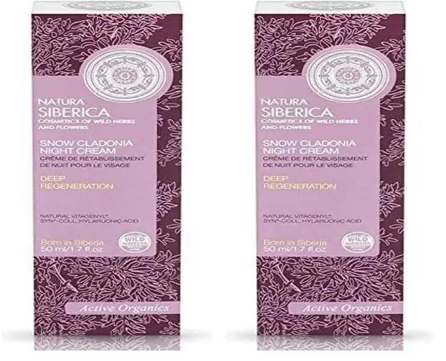 Natura Siberica, Crema nocturna facial - 50 ml. (Paquete de 2)