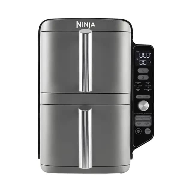Ninja Double Stack XL Air Freidora vertical de doble cajón con 4 niveles de cocción, 2 cajones y 2 bastidores, diseño de ahorro de espacio, capacidad de 9.5 l, 6 funciones de cocción, 8 porciones, – Imagen 1