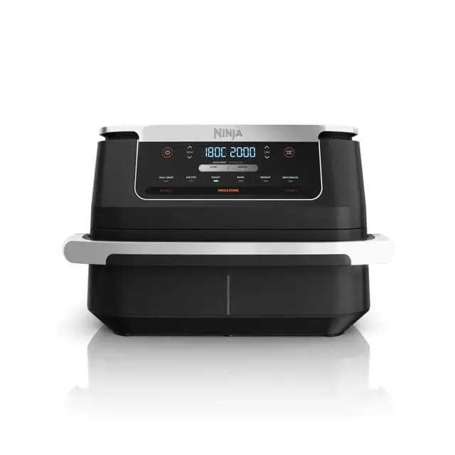Ninja FlexDrawer Freidora de aire 6 l, compartimento doble, divisor extraíble, 6 en 1, sin aceite, Air Fry, Roast, Bake, Max Crisp, piezas antiadherentes, negra AF550EU