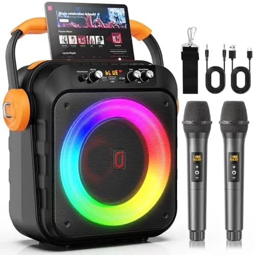 JYX MS80 Altavoz Karaoke Bluetooth con Micrófonos Inalámbricos