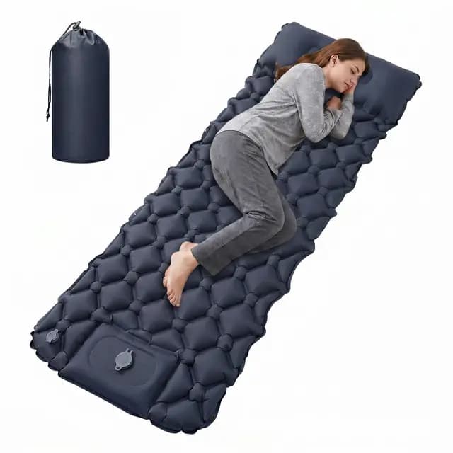 Journeyside Esterilla Camping Autoinflable,Colchoneta Autoinflable para Camping Individual, Esterilla Hinchable 190x60x5cm, Colchón de Camping Ligero de Nylon 40D,Impermeable para Senderismo y Outdoor