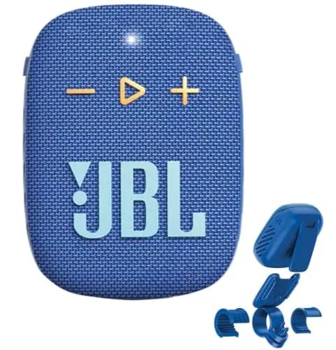 JBL Wind 3S Blue Altavoz Bluetooth portátil, 5 W RMS, 84 dB, 110 Hz–20 kHz, Controlador 1,75", IP67, batería 1050 mAh, Bluetooth 5.0, USB-C, Soporte Manillar, Exterior
