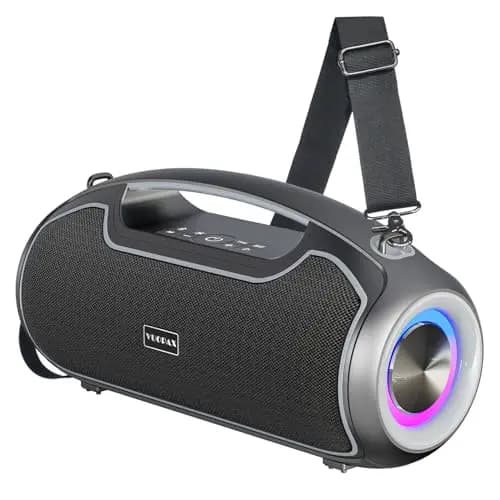 Altavoz Bluetooth Potente Portátil Mejores Altavoz Exterior Bluetooth Speaker Potencia pico de 200W, resistencia al agua IP65, 2 * Subwoofer aumentar TWS/TF/USB/AUX, ideal para el hogar/reuniones