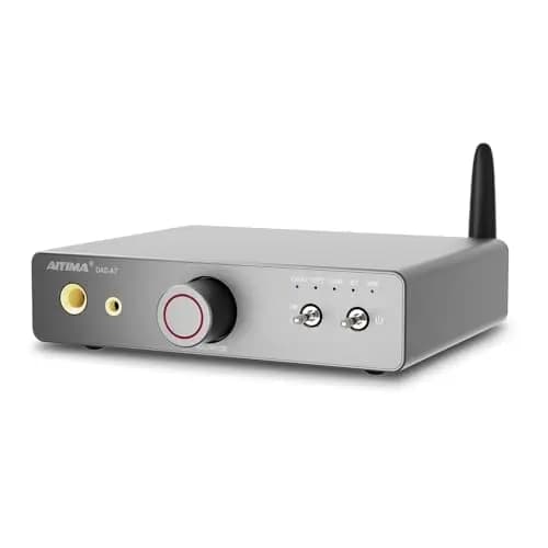 AIYIMA DAC A7 Amplificador de auriculares con decodificación Bluetooth 5.4 HiFi Salida dual para auriculares de 3,5mm +6,35 mm Convertidor DAC DA con ES9038Q2M, entrada USB/óptica/coaxial/BT