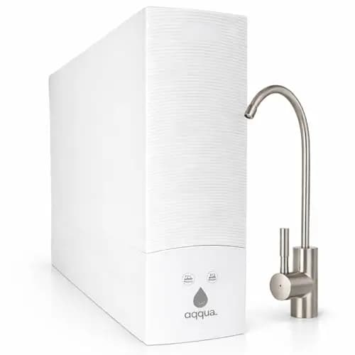 AQQUA FRESS 600GPD – Ósmosis Inversa Flujo Directo Sin Tanque | 5 Etapas | Instalación 15 min | Cambio Filtros 1 Click | Con o sin Electricidad y Desagüe en Modo ECO | Marca España