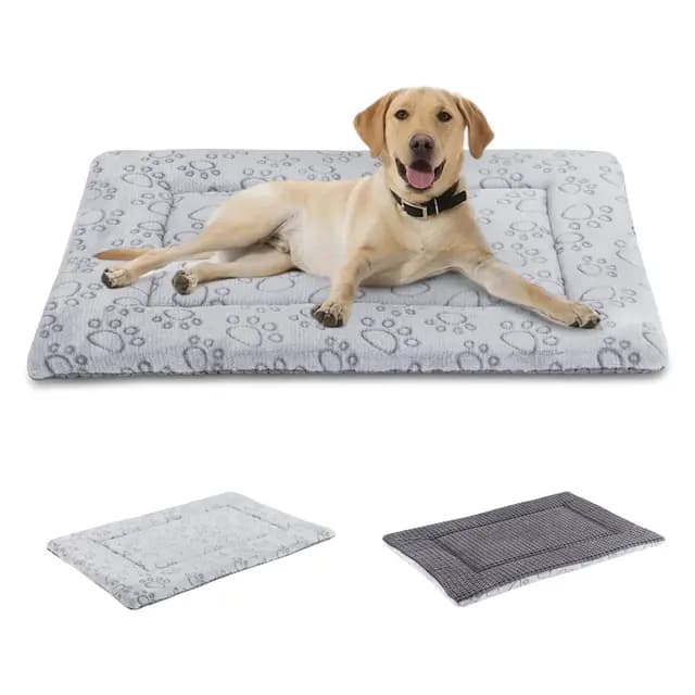 IEUUMLER Colchoneta para Perros y Gatos Cama, Cojín para Mascotas Suave cálido Lavable y Duradero de Doble Uso, Colchón para Perros Grandes y Medianos FC014 (Gris,60 * 45cm) – Imagen 1