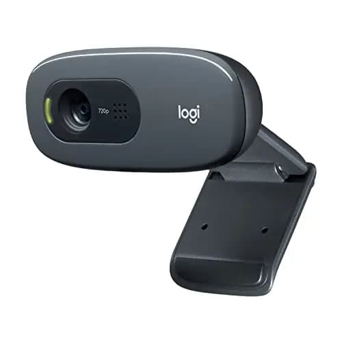 Logitech C270 Webcam HD, 720p/30fps, Video-Llamadas HD Amplio Campo Visual, Corrección de Iluminación, Micrófono Reductor de Ruido, FaceTime, Hangouts, WebEx, PC/Mac/Portátil/Tablet/Chromebook-Grafito – Imagen 1