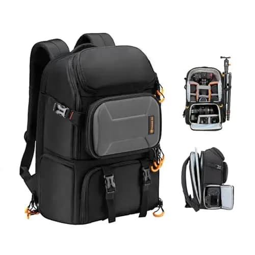 TARION Mochila profesional grande para cámara con compartimento para laptop de 15.6 pulgadas, impermeable, para fotografía, senderismo, viajes, DLSR PBL