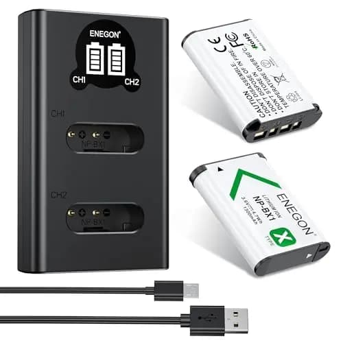 enegon np-bx1 kit 2 baterías + cargador