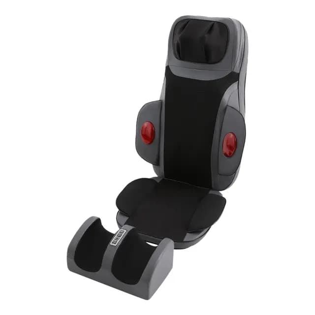 Asiento de masaje multifuncional para cuerpo entero, 3 intensidades, 15 min, masaje de espalda y cuello, esterilla de masaje con función de calor, masajeador de espalda para casa y oficina