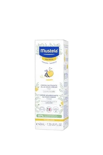 Mustela Crema Facial Nutritiva CC, Cold Cream Natural, Manteca de Karité, Rostro, Bebés y Toda la Familia - Hidratante Diaria, Específica para Pieles Secas, 97% Ingredientes de Origen Natural (40ml)